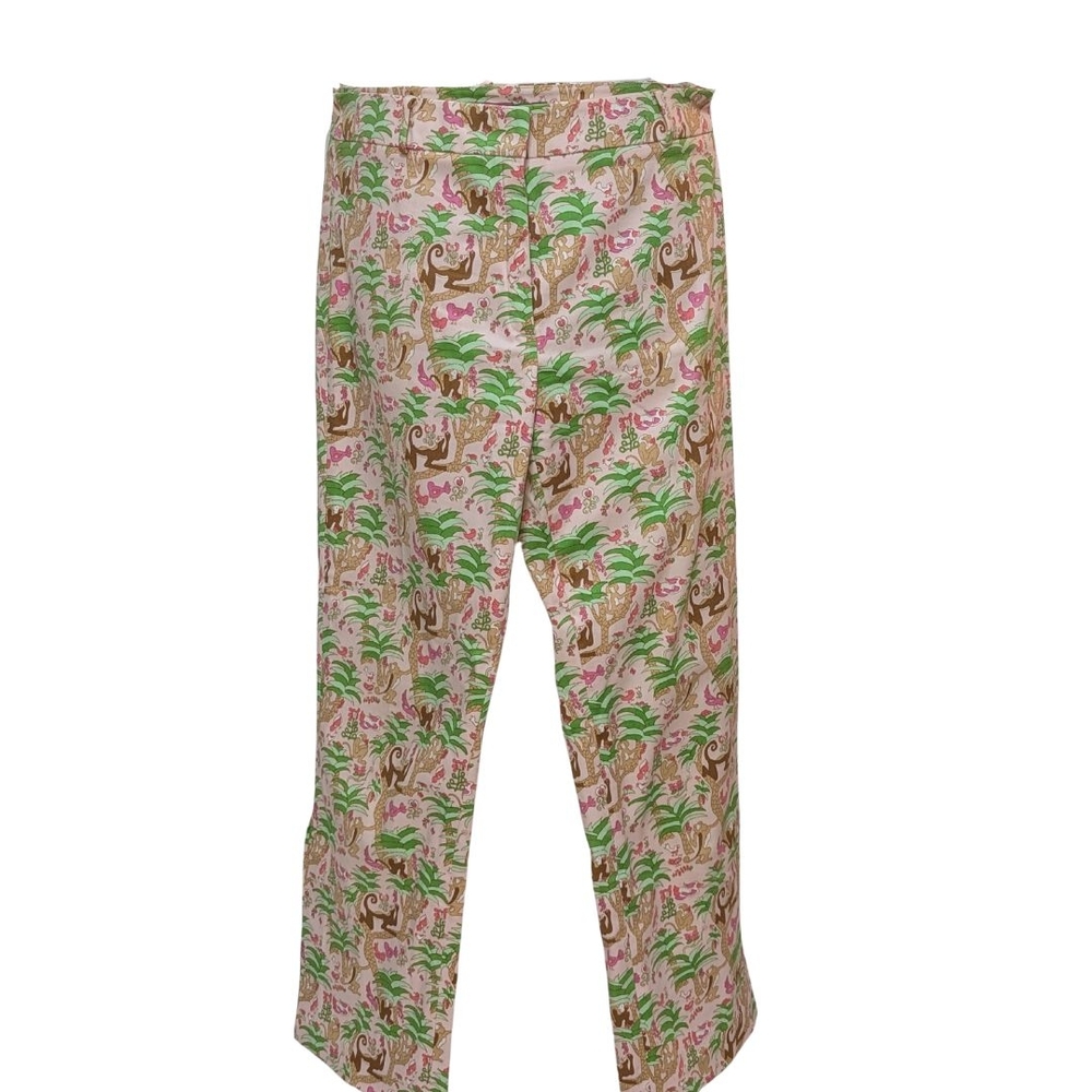 Tibi Tropical Print Pants- Cotton Stretch Fabric